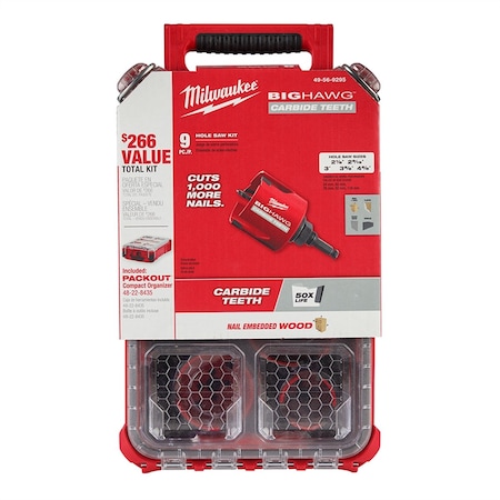 Milwaukee Tool MilwaukeeÂ® 9-Piece Hole Saw Kit 49-56-9295